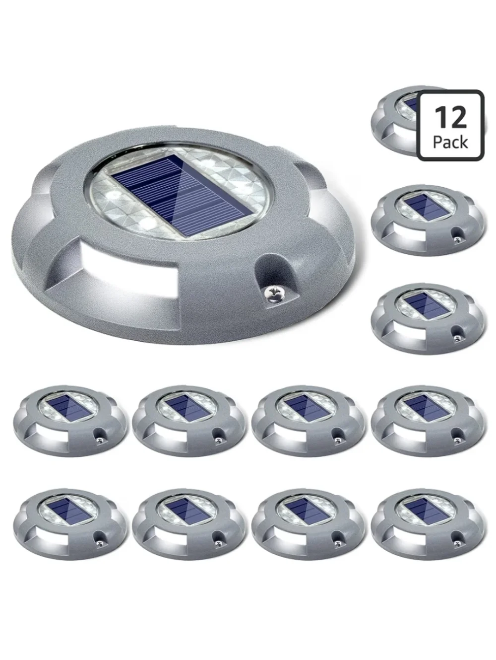 SIEDiNLAR Solar Powered Deck Driveway Dock LED Light Solar Outdoor Waterp
